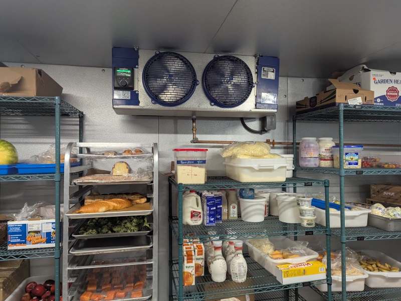 Walk-in freezer and cooler equipment illustration